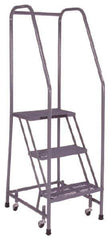 Cotterman - 60" 3 Step Ladder - 350 Lb Capacity, 30" Platform Height, 20" Base Width x 26" Depth, Grip Strut - Exact Tool & Supply