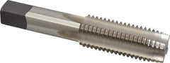 Kennametal - 1-8 UNC 3B 4 Flute Bright Finish High Speed Steel Straight Flute Standard Hand Tap - Plug, Right Hand Thread, 5.13" OAL, 2-1/2" Thread Length, H4 Limit, Oversize - Exact Tool & Supply
