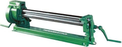 Tennsmith - 28 Gauge Max Stainless Steel Capacity, 42 Inch Max Forming Width, Bench Machine, Manual Slip Roll - 57 Inch Overall Width, x 19 Inch Overall Height, 2 Inch Slip Roll Diameter, 3/16, 1/4, 5/16 Inch Wire Groove Width - Exact Tool & Supply