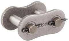 U.S. Tsubaki - 1-1/4" Pitch, ANSI 100, Cottered Roller Chain Connecting Link - For Use with Single Strand Chain - Exact Tool & Supply