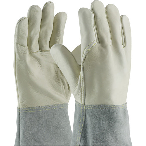 ‎75-2022/XL Welders / Foundry Gloves - Mig Tig - Top Grain Cowhide - Split Leather BT Cuff - Sewn w/Kevlar - Exact Tool & Supply