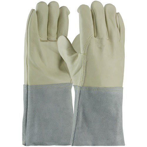 ‎75-2026/XL Welders / Foundry Gloves - Mig Tig - Top Grain Cowhide - Leather Gauntlet Cuff - Sewn w/Kevlar - Exact Tool & Supply