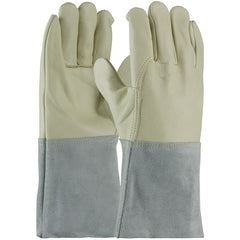 ‎75-2026/XL Welders / Foundry Gloves - Mig Tig - Top Grain Cowhide - Leather Gauntlet Cuff - Sewn w/Kevlar - Exact Tool & Supply