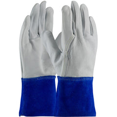 ‎75-4854/XS Welders / Foundry Gloves - Mig Tig - Top Grain Goatskin - Split Leather GT Cuff - Sewn w/Kevlar - Exact Tool & Supply