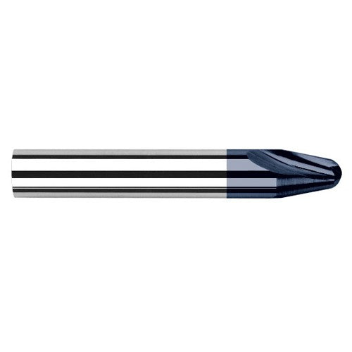 Runner Cutters - 0.0930″ (3/32) Radius × 0.4440″ Length of Cut × 10° per side Carbide Runner Cutter, 2 Flutes, AlTiN Coated - Exact Tool & Supply