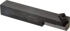 Tool-Flo - External Thread, Left Hand Cut, 1" Shank Width x 1" Shank Height Indexable Threading Toolholder - 6" OAL, FL 3R Insert Compatibility, FLE Toolholder, Series FLEL - Exact Tool & Supply