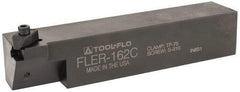 Tool-Flo - External Thread, Right Hand Cut, 1" Shank Width x 1" Shank Height Indexable Threading Toolholder - 5" OAL, FL 2L Insert Compatibility, FLE Toolholder, Series FLER - Exact Tool & Supply