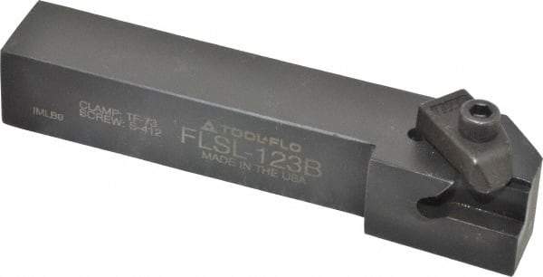 Tool-Flo - External Thread, Left Hand Cut, 3/4" Shank Width x 3/4" Shank Height Indexable Threading Toolholder - 4-1/2" OAL, FL 3L Insert Compatibility, FLS Toolholder, Series FLSL - Exact Tool & Supply