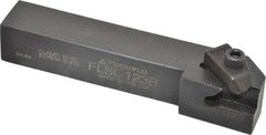Tool-Flo - External Thread, Left Hand Cut, 3/4" Shank Width x 3/4" Shank Height Indexable Threading Toolholder - 4-1/2" OAL, FL 3L Insert Compatibility, FLS Toolholder, Series FLSL - Exact Tool & Supply