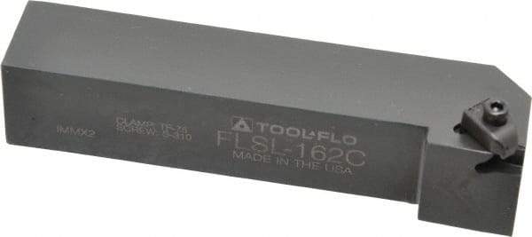 Tool-Flo - External Thread, Left Hand Cut, 1" Shank Width x 1" Shank Height Indexable Threading Toolholder - 5" OAL, FL 2L Insert Compatibility, FLS Toolholder, Series FLSL - Exact Tool & Supply
