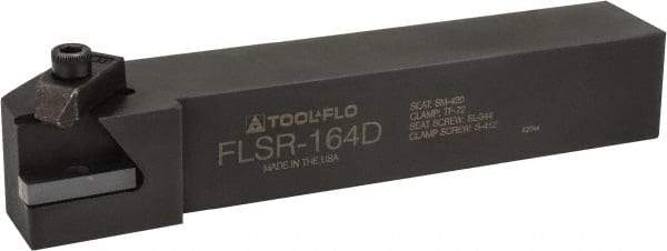 Tool-Flo - External Thread, Right Hand Cut, 1" Shank Width x 1" Shank Height Indexable Threading Toolholder - 6" OAL, FL 4R Insert Compatibility, FLS Toolholder, Series FLSR - Exact Tool & Supply
