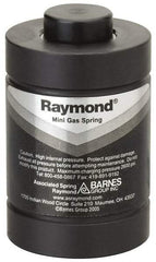 Associated Spring Raymond - M6x1 Mt Hole, 0.71" Rod Diam, 1-1/2" Diam, 16mm Max Stroke, Nitrogen Gas Spring Cylinder - 3.94" OAL, 3,595 Lb Full Stroke Spring Force, 2,175 psi Initial Charge - Exact Tool & Supply