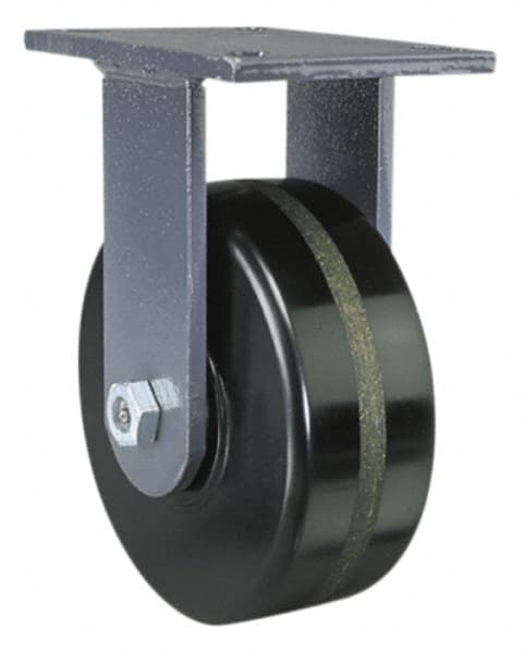 Hamilton - 10" Diam x 3" Wide x 12-1/2" OAH Top Plate Mount Rigid Caster - Exact Tool & Supply