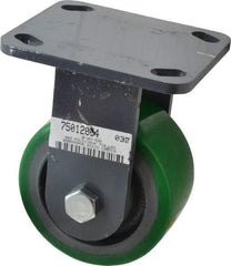 Hamilton - 4" Diam x 2" Wide x 5-5/8" OAH Top Plate Mount Rigid Caster - Polyurethane, 750 Lb Capacity, Precision Sealed Bearing, 4 x 4-1/2" Plate - Exact Tool & Supply