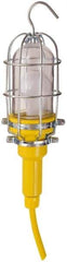 Woodhead Electrical - 120 VAC, 100 Watt, Electric, Incandescent Portable Handheld Work Light - 25' Cord, 1 Head, 1,000 Lumens, Zinc-Plated Steel, 120.65mm Wide x 457.2mm High - Exact Tool & Supply