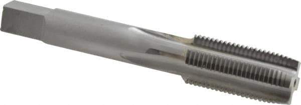 Made in USA - 5/8-18 UNF 2B 4 Flute Bright Finish Carbide-Tipped Straight Flute Machine Tap - Plug, Right Hand Thread, 3-13/16" OAL, H3 Limit, Oversize, Through Coolant - Exact Tool & Supply