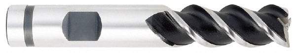 OSG - 3/4", 1-5/8" LOC, 3/4" Shank Diam, 3-7/8" OAL, 3 Flute, Powdered Metal Square End Mill - Single End, Uncoated, Spiral Flute, 50° Helix, Centercutting, Right Hand Cut, Right Hand Flute, Series 660 - Exact Tool & Supply