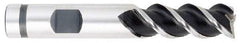 OSG - 3/4", 1-5/8" LOC, 3/4" Shank Diam, 3-7/8" OAL, 3 Flute, Powdered Metal Square End Mill - Single End, Uncoated, Spiral Flute, 50° Helix, Centercutting, Right Hand Cut, Right Hand Flute, Series 660 - Exact Tool & Supply