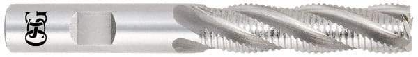 OSG - 1-1/4" Diam, Fine Pitch, 3" LOC, 6 Flute Cobalt Roughing Square End Mill - Uncoated, 5-1/2" OAL, 1-1/4" Shank Diam, Single End, Centercutting, 30° Helix - Exact Tool & Supply