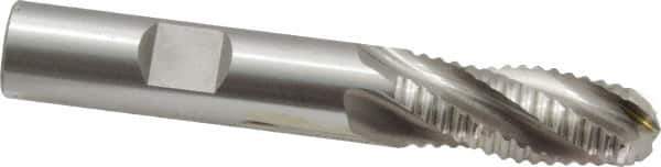 OSG - 1/2" Diam, Coarse Pitch, 1-1/4" LOC, 4 Flute Cobalt Roughing Ball End Mill - Uncoated, 3-1/4" OAL, 1/2" Shank Diam, Single End, Centercutting, 30° Helix - Exact Tool & Supply
