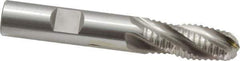 OSG - 1/2" Diam, Coarse Pitch, 1-1/4" LOC, 4 Flute Cobalt Roughing Ball End Mill - Uncoated, 3-1/4" OAL, 1/2" Shank Diam, Single End, Centercutting, 30° Helix - Exact Tool & Supply