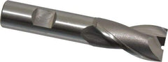OSG - 25/32", 1-1/2" LOC, 5/8" Shank Diam, 3-5/8" OAL, 2 Flute, Cobalt Square End Mill - Single End, Uncoated, Spiral Flute, 30° Helix, Centercutting, Right Hand Cut, Right Hand Flute, Series 520 - Exact Tool & Supply