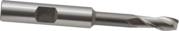 OSG - 1/4", 5/8" LOC, 3/8" Shank Diam, 3-1/16" OAL, 2 Flute, Cobalt Square End Mill - Single End, Uncoated, Spiral Flute, 30° Helix, Centercutting, Right Hand Cut, Right Hand Flute, Series 527 - Exact Tool & Supply