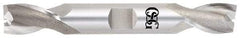 OSG - 11/16", 1-5/16" LOC, 3/4" Shank Diam, 5" OAL, 2 Flute, Cobalt Square End Mill - Double End, Uncoated, Spiral Flute, 30° Helix, Centercutting, Right Hand Cut, Right Hand Flute, Series 522 - Exact Tool & Supply