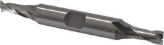 OSG - 15/64", 1/2" LOC, 3/8" Shank Diam, 3-1/8" OAL, 2 Flute, Cobalt Square End Mill - Double End, Uncoated, Spiral Flute, 30° Helix, Centercutting, Right Hand Cut, Right Hand Flute, Series 522 - Exact Tool & Supply
