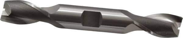 OSG - 5/8", 1-1/8" LOC, 5/8" Shank Diam, 4-1/2" OAL, 2 Flute, Cobalt Square End Mill - Double End, Uncoated, Spiral Flute, 30° Helix, Centercutting, Right Hand Cut, Right Hand Flute, Series 522 - Exact Tool & Supply