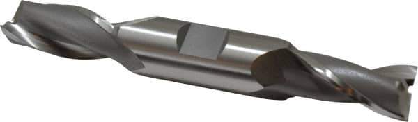 OSG - 21/32", 1-5/16" LOC, 3/4" Shank Diam, 5" OAL, 2 Flute, Cobalt Square End Mill - Double End, Uncoated, Spiral Flute, 30° Helix, Centercutting, Right Hand Cut, Right Hand Flute, Series 522 - Exact Tool & Supply
