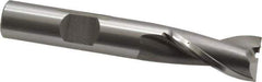 OSG - 11mm, 13/16" LOC, 3/8" Shank Diam, 2-1/2" OAL, 2 Flute, Cobalt Square End Mill - Single End, Uncoated, Spiral Flute, 30° Helix, Centercutting, Right Hand Cut, Right Hand Flute, Series 580 - Exact Tool & Supply