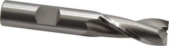 OSG - 13mm, 1-1/8" LOC, 1/2" Shank Diam, 3-1/8" OAL, 2 Flute, Cobalt Square End Mill - Single End, Uncoated, Spiral Flute, 30° Helix, Centercutting, Right Hand Cut, Right Hand Flute, Series 580 - Exact Tool & Supply