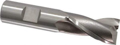 OSG - 1-1/2" LOC, 3/4" Shank Diam, 3-3/4" OAL, 2 Flute, Cobalt Square End Mill - Single End, Uncoated, Spiral Flute, 30° Helix, Centercutting, Right Hand Cut, Right Hand Flute, Series 580 - Exact Tool & Supply