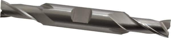 OSG - 10mm, 13/16" LOC, 1/2" Shank Diam, 3-3/4" OAL, 2 Flute, Cobalt Square End Mill - Double End, Uncoated, Spiral Flute, 30° Helix, Centercutting, Right Hand Cut, Right Hand Flute, Series 582 - Exact Tool & Supply