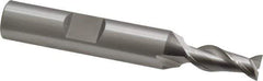 OSG - 1/4", 5/8" LOC, 3/8" Shank Diam, 2-7/16" OAL, 2 Flute, Cobalt Square End Mill - Single End, Uncoated, Spiral Flute, 45° Helix, Centercutting, Right Hand Cut, Right Hand Flute, Series 530 - Exact Tool & Supply