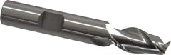 OSG - 3/8", 3/4" LOC, 3/8" Shank Diam, 2-1/2" OAL, 2 Flute, Cobalt Square End Mill - Single End, Uncoated, Spiral Flute, 45° Helix, Centercutting, Right Hand Cut, Right Hand Flute, Series 530 - Exact Tool & Supply