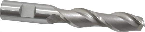 OSG - 3/4", 3" LOC, 3/4" Shank Diam, 5-1/4" OAL, 2 Flute, Cobalt Square End Mill - Single End, Uncoated, Spiral Flute, 45° Helix, Centercutting, Right Hand Cut, Right Hand Flute, Series 535 - Exact Tool & Supply