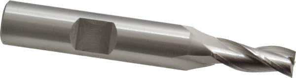 OSG - 1/4", 5/8" LOC, 3/8" Shank Diam, 2-7/16" OAL, 3 Flute, Cobalt Square End Mill - Single End, Uncoated, Spiral Flute, 30° Helix, Centercutting, Right Hand Cut, Right Hand Flute, Series 531 - Exact Tool & Supply
