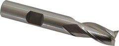 OSG - 3/8", 3/4" LOC, 3/8" Shank Diam, 2-1/2" OAL, 3 Flute, Cobalt Square End Mill - Single End, Uncoated, Spiral Flute, 30° Helix, Centercutting, Right Hand Cut, Right Hand Flute, Series 531 - Exact Tool & Supply