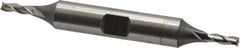 OSG - 1/8", 3/8" LOC, 3/8" Shank Diam, 3-1/16" OAL, 3 Flute, Cobalt Square End Mill - Double End, Uncoated, Spiral Flute, 30° Helix, Centercutting, Right Hand Cut, Right Hand Flute, Series 532 - Exact Tool & Supply
