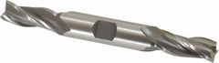OSG - 7/16", 1" LOC, 1/2" Shank Diam, 4-1/8" OAL, 3 Flute, Cobalt Square End Mill - Double End, Uncoated, Spiral Flute, 30° Helix, Centercutting, Right Hand Cut, Right Hand Flute, Series 532 - Exact Tool & Supply