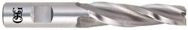 OSG - 2° Taper Angle per Side, 3/32" Small End Diam, 1-1/4" LOC, Cobalt 3 Flute Tapered Square End Mill - 2-1/2" OAL, 3/16" Shank Diam, Spiral Flute, 25° Helix - Exact Tool & Supply