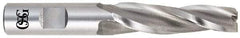 OSG - 2° Taper Angle per Side, 3/32" Small End Diam, 1-1/4" LOC, Cobalt 3 Flute Tapered Square End Mill - 2-1/2" OAL, 3/16" Shank Diam, Spiral Flute, 25° Helix - Exact Tool & Supply