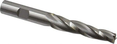 OSG - 2° Taper Angle per Side, 3/8" Small End Diam, 2-1/4" LOC, Cobalt 3 Flute Tapered Square End Mill - 4-1/4" OAL, 1/2" Shank Diam, Spiral Flute, 25° Helix - Exact Tool & Supply