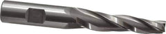OSG - 3° Taper Angle per Side, 3/8" Small End Diam, 2-1/4" LOC, Cobalt 3 Flute Tapered Square End Mill - 4-3/8" OAL, 5/8" Shank Diam, Spiral Flute, 25° Helix - Exact Tool & Supply
