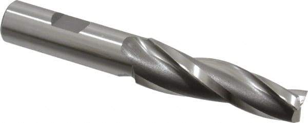 OSG - 3° Taper Angle per Side, 1/2" Small End Diam, 2-1/4" LOC, Cobalt 3 Flute Tapered Square End Mill - 4-3/8" OAL, 5/8" Shank Diam, Spiral Flute, 25° Helix - Exact Tool & Supply