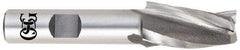 OSG - 5° Taper Angle per Side, 3/32" Small End Diam, 1-1/4" LOC, Cobalt 3 Flute Tapered Square End Mill - 3" OAL, 3/8" Shank Diam, Spiral Flute, 25° Helix - Exact Tool & Supply