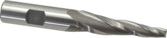 OSG - 5° Taper Angle per Side, 1/4" Small End Diam, 2-1/4" LOC, Cobalt 3 Flute Tapered Square End Mill - 4-3/8" OAL, 5/8" Shank Diam, Spiral Flute, 25° Helix - Exact Tool & Supply