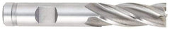 OSG - 3/16", 1/2" LOC, 3/8" Shank Diam, 2-3/8" OAL, 4 Flute, Cobalt Square End Mill - Single End, TiN Finish, Spiral Flute, 30° Helix, Right Hand Cut, Right Hand Flute, Series 540 - Exact Tool & Supply